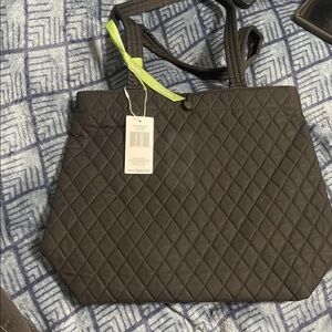 NWT Vera Bradley Small Quilted Black Tote Bag